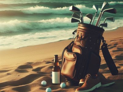 golftas op het strand